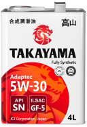 Takayama Adaptec 5W-30 GF-5 SN 4л (металл) синт