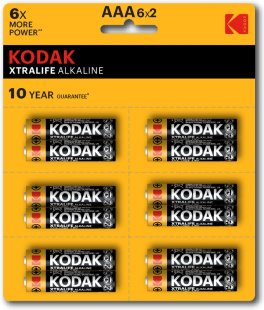 Эл-т питания Kodak LR03-12BL perforated (6x2BL) XTRALIFE  [KAAA-2x6 perf] фото 123676