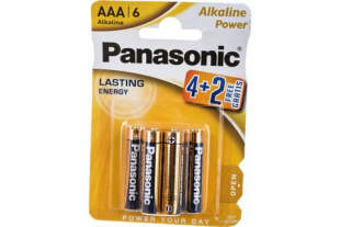 Эл-т питания PANASONIC LR 3 ALKALINE Power BL*6 (4+2) (мизинчиковые) фото 123992