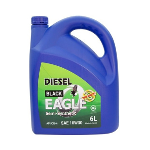 Масло дизельное BLACK EAGLE Diesel Semi-Syn. 10W30 API CG-4  6L фото 123239