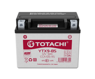 Аккумулятор TOTACHI CMF 9 а/ч 12N9-4B-BS R AGM фото 125963