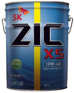 ZIC X5 10w40 Diesel  CI-4 20 л (масло полусинтетическое) фото 94357
