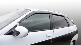 Дефлекторы окон неломающиеся Voron Glass для а/м Lada 2112 1998-2007 /хетчбек/накладные/к-т 4шт/ фото 85270