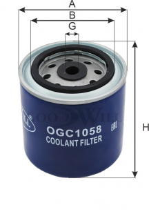 Фильтр охлаждающей жидкости OGC 1058 \GOODWILL    КАМАЗ (WC-5705) (MANN. WA940/1 ,WA923/3, WA940/19) фото 99452