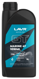 LAVR MOTO Масло моторное GT  Marine 4T 10W40 SM 1л LN7799 фото 130801
