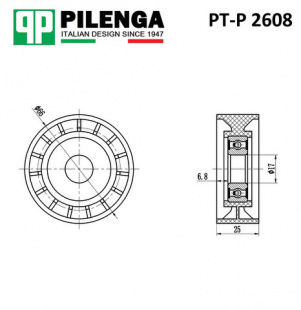 Шкив натяжителя ремня. GAZ, УАЗ/040624102901000, 0406-24-1029010-00/ Pilenga PT-P 2608 фото 118239