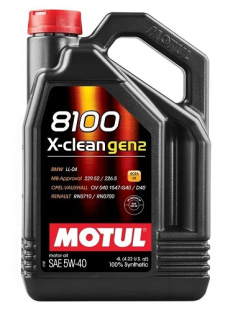 MOTUL 8100 X-Clean GEN2 5w40  SN, C3   4 л (масло синтетическое) 112119 фото 134667