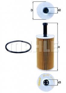 MAHLE Элемент фильтрующий масляного фильтра OX 193D ECO S0322 (HU 612 x) фото 110286