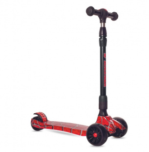 Самокат MG055 светящиеся колёса, КРАСНЫЙ фото 116538