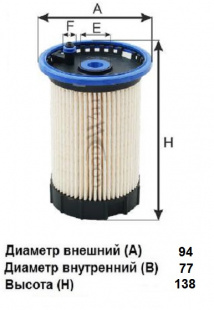 Фильтр топливный FG 148 ECO \5Q0127177A\GOODWILL    VOLKSWAGEN , SKODA  (MANN. PU8014) фото 119217