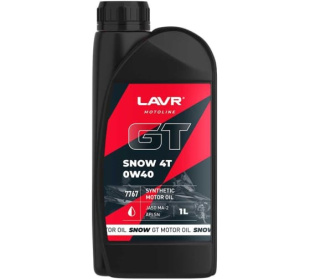 LAVR MOTO Моторное масло GT Snow 4T 0W40 SN, 1л Ln7767 фото 126977