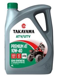 Takayama ATV/UTV Premium 4T 10W40 SM MA2 4л п/с АКЦИЯ -18% фото 136313