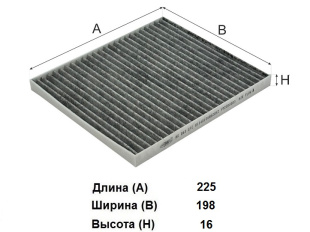 Фильтр салона уголь AG 063 CFC \8114010U8520XZ\GOODWILL    МОСКВИЧ 3 (22-) JAC S3 (18-) , JS4 (22-) фото 126286