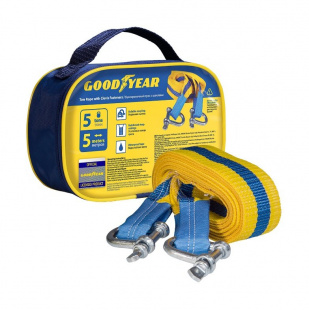Трос буксировочный с шаклами Goodyear 5 тонн, 5 метров GY004005 фото 118978