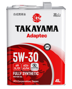 Takayama Adaptec 5W30 A3/B4 SL/CF 4л (металл) синт АКЦИЯ -18% ^ фото 135848