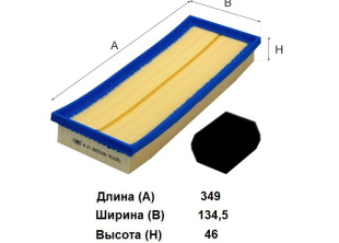 Фильтр воздушный AG 073 \9805552080\GOODWILL   FIAT ,CITROEN  (JS. A0825)  (MANN. C36007KIT) фото 126889