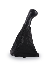 Ручка КПП ВАЗ 2110-12 Рамка нат. кожа в блистере ЧЕРНЫЙ фото 92880