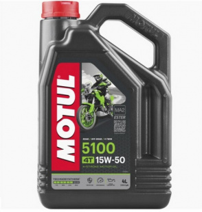MOTUL 5100 4T 15w50  SM/SG, MA2   4 л (масло полусинтетическое) 104083/112159 фото 114748