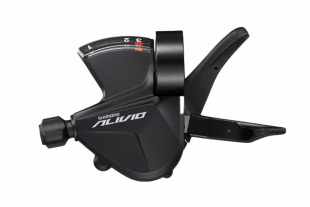 Шифтер Shimano Alivio, M3100, левый, 3 скорости, индикатор, трос 1800мм, черный, без упак 0967 фото 122740