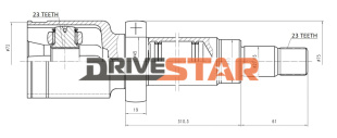 DRIVESTAR ШРУС ВНУТРЕННИЙ ПРАВЫЙ 23x40x23  IC-EFD2001-FR фото 122373