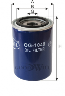 Фильтр масляный OG 1049 \151831111\GOODWILL    КАМАЗ  (SAKURA. C-5703)  (MANN. W940/34) фото 100539
