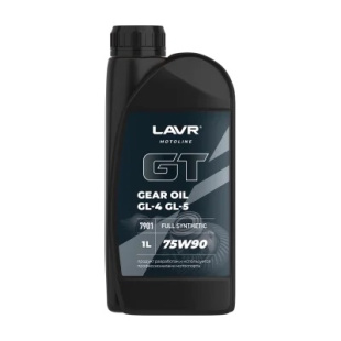 LAVR MOTO Трансмиссионное масло GT GEAR OIL 75W90 GL4/5, 1 л Ln7901 фото 126963