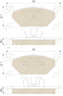 Тормозные колодки перд 1386KT \1J0698151F\KOTL   VW JETTA,SKODA OCTAVIA 10-/YETI (GDB1386) С ДАТЧ. фото 115305