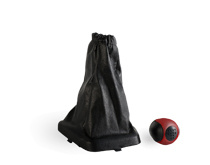 Ручка КПП КАЛИНА  РАМКА нат. кожа/КРАСНЫЙ KPP00170 фото 92898