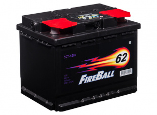 Аккумулятор  FireBall  62 а/ч R-N  520А 242х175х190 фото 86814