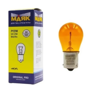 PY21W 24V 21W BAU15s Amber ORIGINAL PRO "Маяк" OEM (уп-ка 10 шт.) 02418Amb(Or)/10 001023 фото 127377