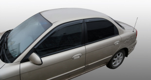 Дефлекторы на боковые стекла  KIA SPECTRA 2005-2009 / (накладные/скотч) (к-т 4шт) фото 105780