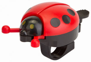 Велосипедный звонок модель 10А-12 "Божья коровка" алюминий/пластик, красно -черный   арт.210092 фото 94096