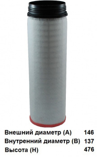 Фильтр воздушный AG 1126/1 (ВСТАВКА)\81084010036\GOODWILL    (P957411) (AF4322)  (MANN. CF16002) фото 116711