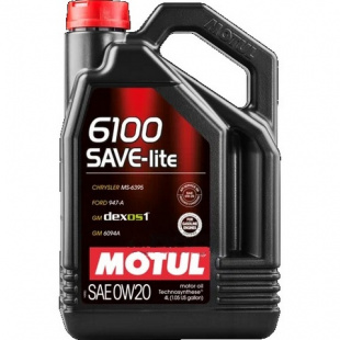 MOTUL 6100 Save-lite 0w20  SN/CF   4 л (масло полусинтетическое) 113432/108004 фото 112935