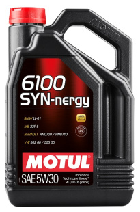 MOTUL 6100 Syn-nergy 5w30  SL, A3/B4  5 л (масло полусинтетическое) 113439 фото 130736