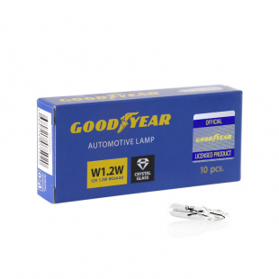 W1.2W 12V 1.2W GOODYEAR лампа накаливания автомобильная (W2x4.6d коробка 10 шт)   GY015201 фото 107804
