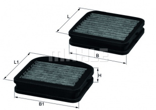 MAHLE Фильтр салонный угольный LKK 72/S Z0322 (CUK 22 000-2) фото 110559