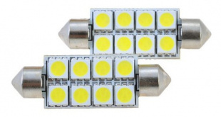 Светодиод 12V АС-8  WHITE FE-T11 *36 S8.5 8SMD (блистер 2 шт)   МАЯК фото 87603