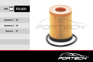 FO-031    FORTECH Ф\ масл\КАТР\90530260     OPEL Astra G\H\ Corsa B\C\D  1.0, 1.2, 1.4, ( HU712/8x) фото 91447