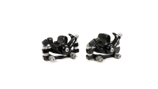 Ком-кт калиперов дискового тормоза механического с адаптерами IS F203/R180, IS F180/R160, черн.0744 фото 124063