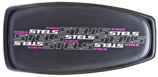 Седло на пластиковой основе обтянутое кожезаменителем для СНЕГОКАТА черно-бело-розовое арт.800010 фото 106308