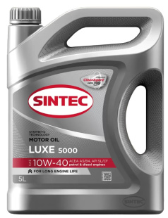Sintec Luxe 5000 10W40 A3/B4 SL/CF 5л п/с фото 131795