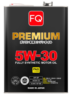 FQ  FULLY SYNTHETIC (PAO)  SP/GF-6A/C3 5W30   4л  масло моторное фото 131750