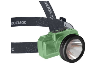 Фонарь налобный КОСМОС (KOC516Lit) аккум/2ВтLED/Li-ion 14500 500mAh/ABS-пластик/USB-шнур type C  фото 131628