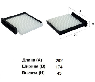 Фильтр салона AG 819 CF \B7200ED000\GOODWILL   NISSAN AD (Y12)  (SAKURA. CA-18310)  (VIC. AC-208) фото 125795