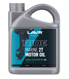 LAVR motoline Моторное масло RIDE MARINE 2Т TC-W3 SEMI-SYNTHETIC (4 л) Ln7789  фото 136850