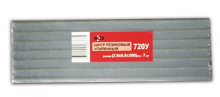 Шнур 720У (Шнур резиновый усиленный - пластина) (2,6х6х200) мм (жгут) (7шт) фото 132344