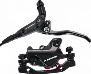 Тормоз  велосипедный гидравлика в сборе с рычагом LOGAN (зад+перед) фото 113454