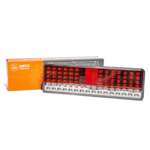 Фонарь задний, для КамАЗ К5, лев., LED,6-pin, c бегущим поворотом, 24 В АЕ фото 135711