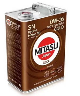 MITASU GOLD HYBRID SN 0W-16 4л синтетическое для бенз двигателей MJ106 (1/6) Япония фото 130189